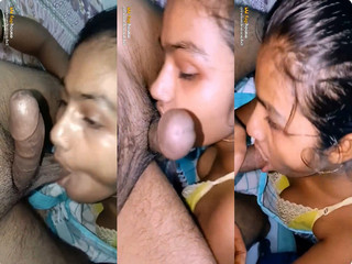 Horny Desi Slim Wife Bj and Hubby Cum On Her Mouth